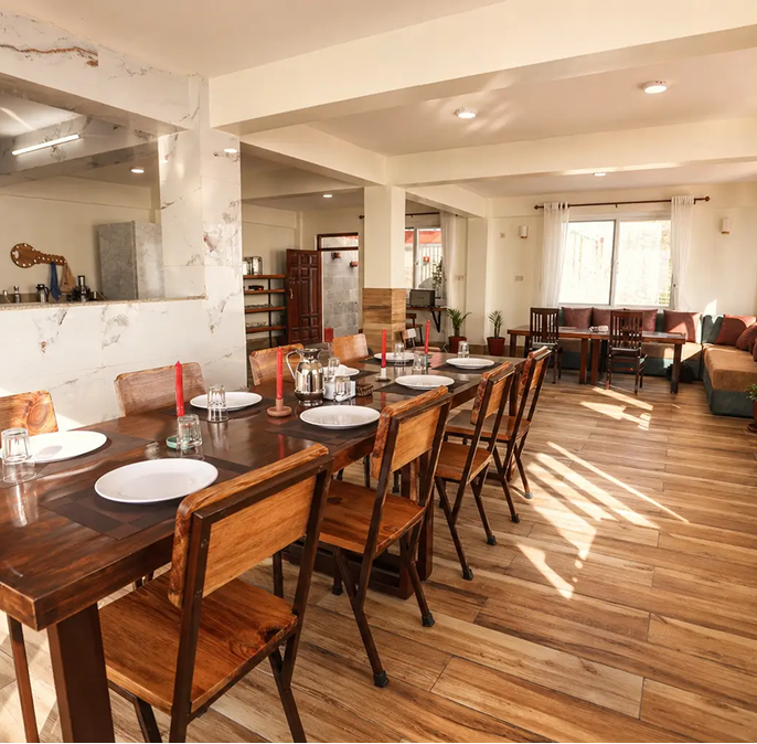 The Gourmet Hub dining space
