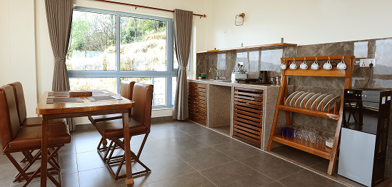 Dining area with kitchen